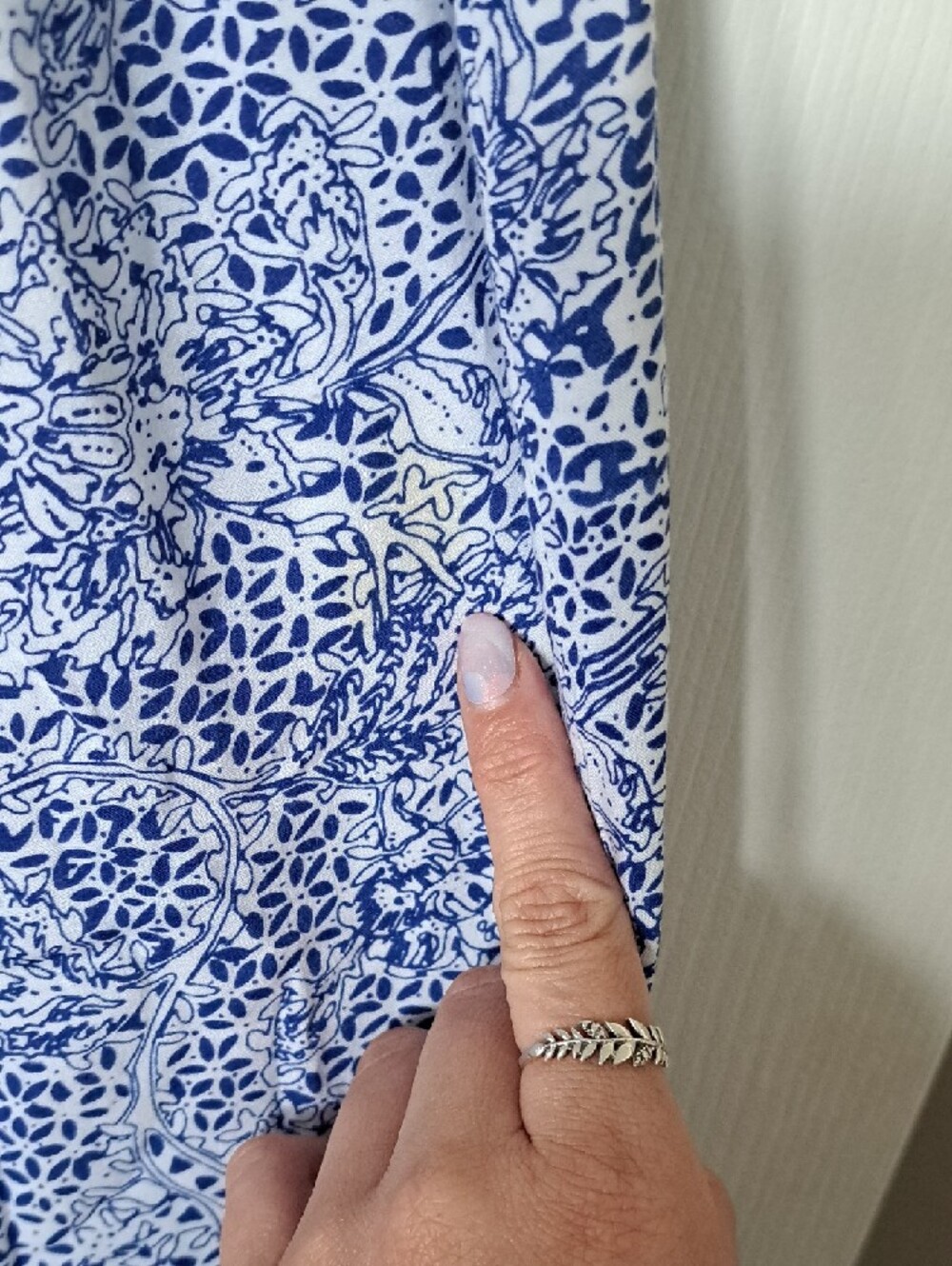 Club Monaco Strapless Smocked Maxi Dress in Light Blue Floral - Picture 4 of 4